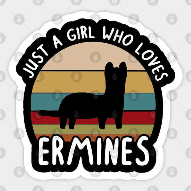 Ermine saying women ferret girl love Sticker by FindYourFavouriteDesign